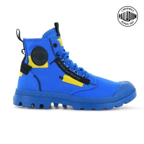 Bottes Palladium Pampa Hi Re-craft Femme Bleu | FR HTW906E